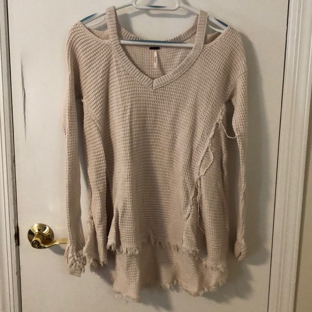 Free People XS Cold Shoulder Sweater